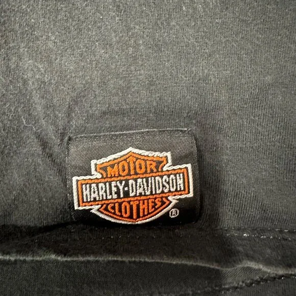 Vintage 80s Harley Davidson Robison Daytona Beach Black XXL Single Stitch Tee - Picture 11 of 12